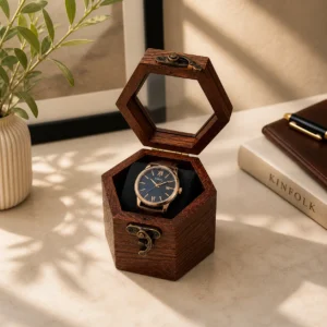 BT-36 Luxury Rosewood Hexagon Watch Box for Men