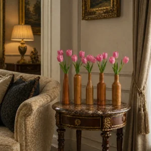 CD-20 Set of 5 Wooden Flower Vases